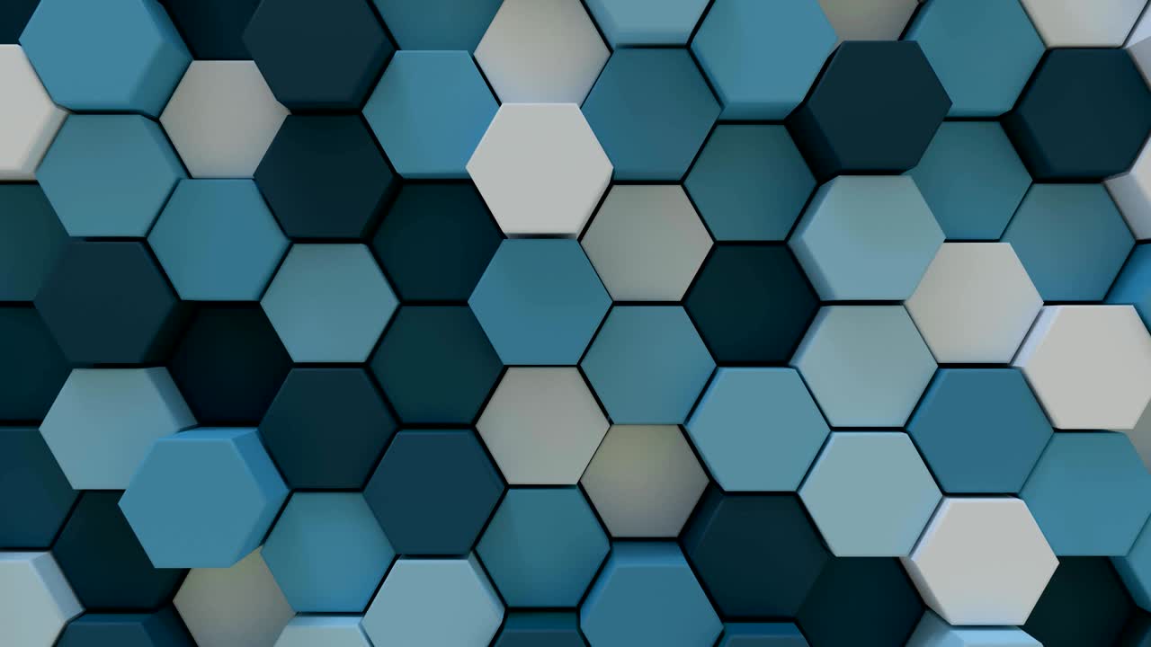 4k abstract tech grilla de panal de miel. animación en 3d.