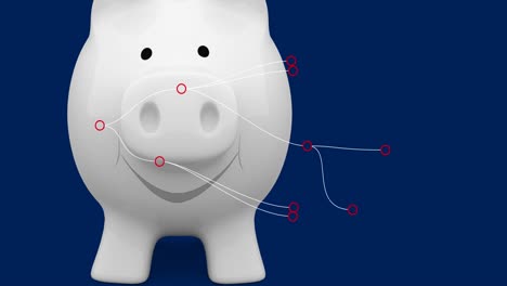 Animation-of-network-of-connections-over-piggy-bank