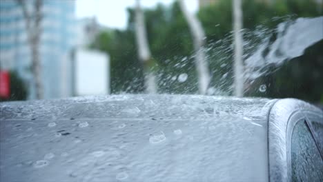 car being washed