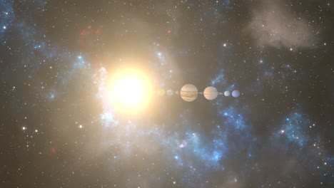 Universum,-Sonnensystem-Und-Sterne-Im-Weltraum