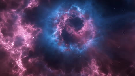 vibrant pink and blue space nebula