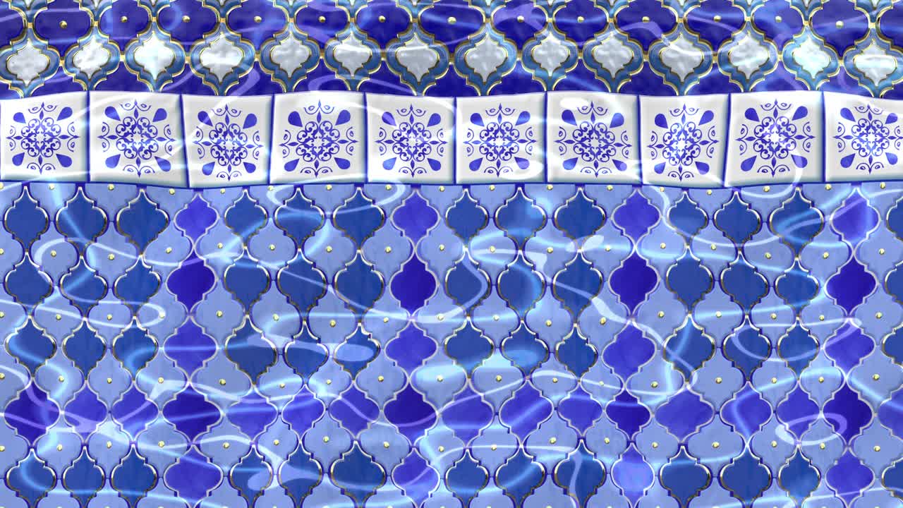 azulejos marroquíes piscina de spa bucle de fondo