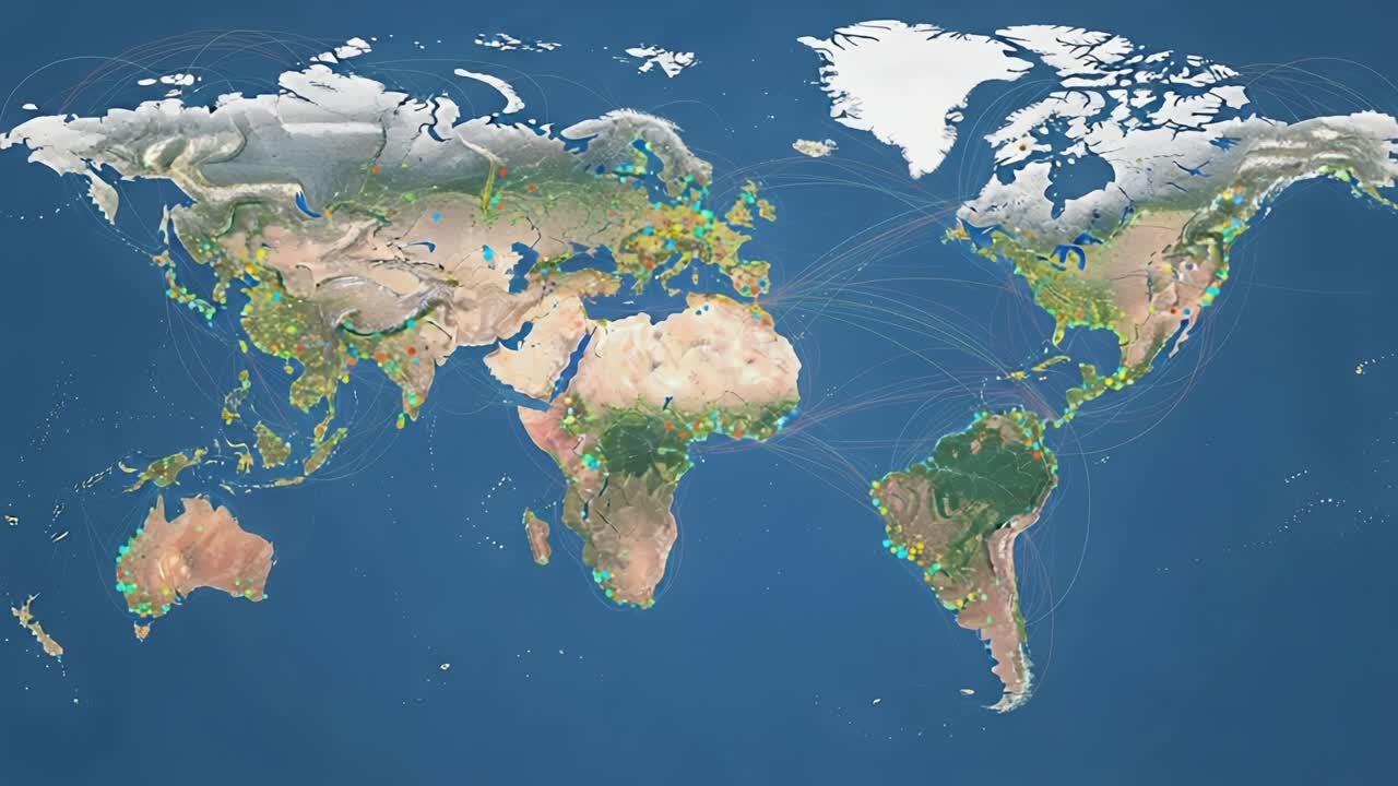 Exploring Global Biodiversity: A Detailed Visualization of Ecological Zones Across Continents with Highlighted Regions of Interest in Two Distinct Frames