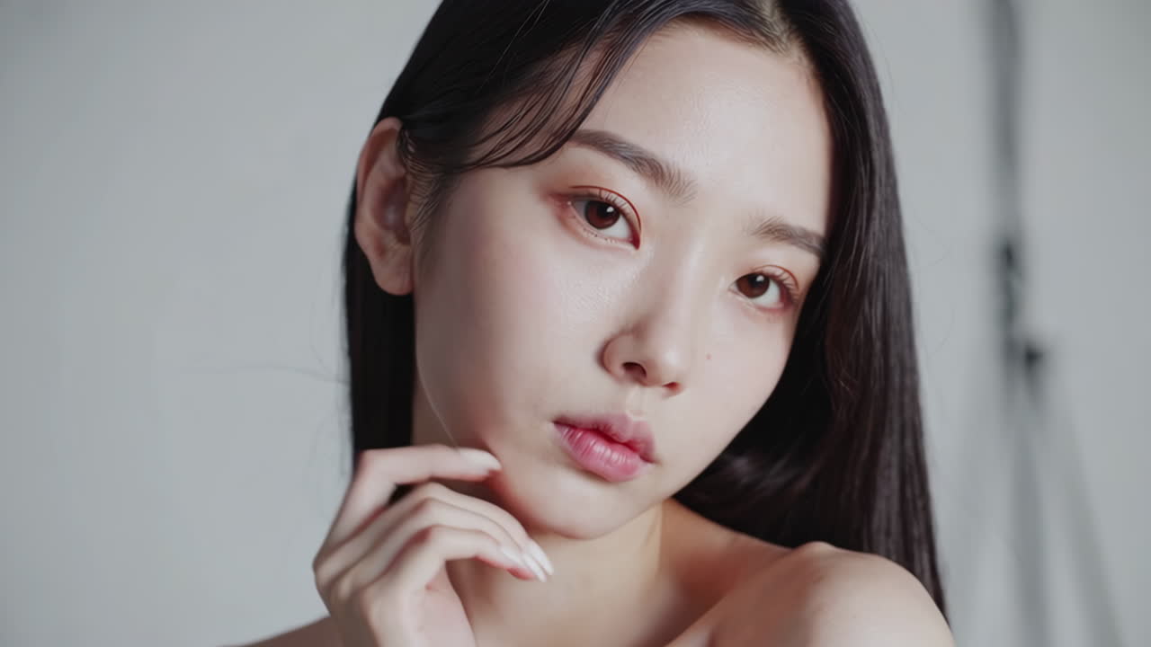 Close-up Portrait of a Young Asian Woman