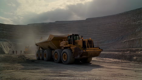Large Mining Dump Truck at an Open-Pit Mine