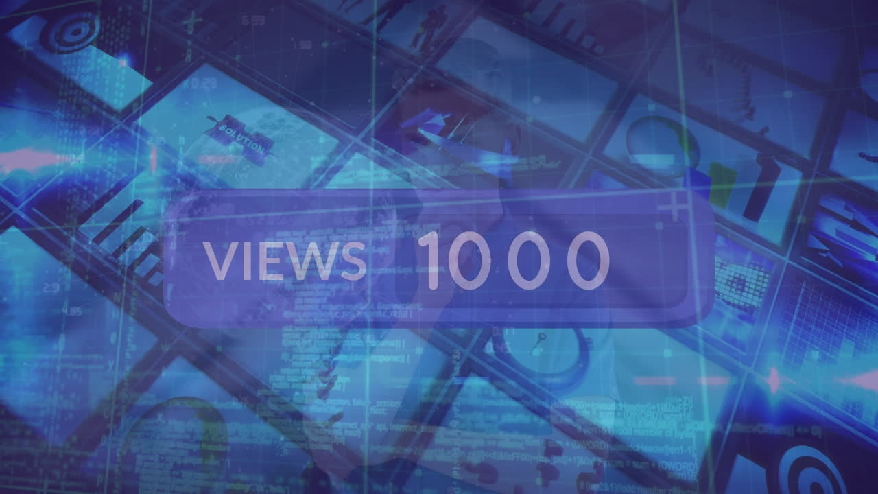 증가하는 수와 데이터 처리의 애니메이션