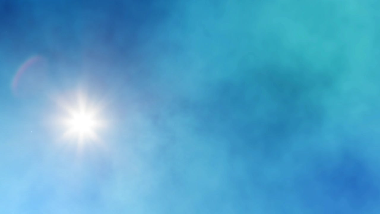 太陽が空を横断する - 太陽の交響曲 - 天の動き - 太陽に照らされた静けさ:青い空を横切るスローモーションの旅