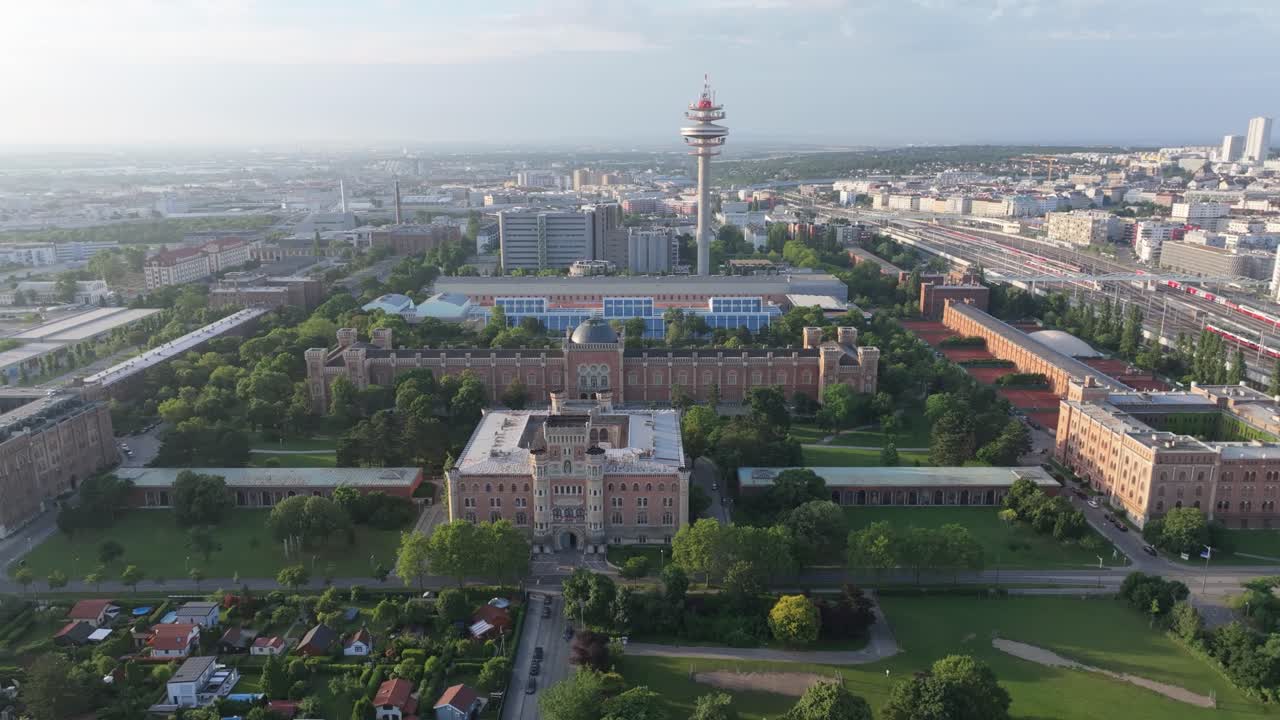 오스트리아 비엔나 에 있는 텔레 ⁇  타워 의 드론 파노라마