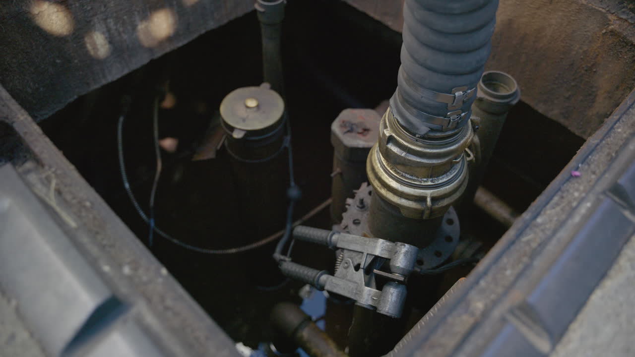 Gasoline pipe goes to the airport tank for fuel refueling in Europe