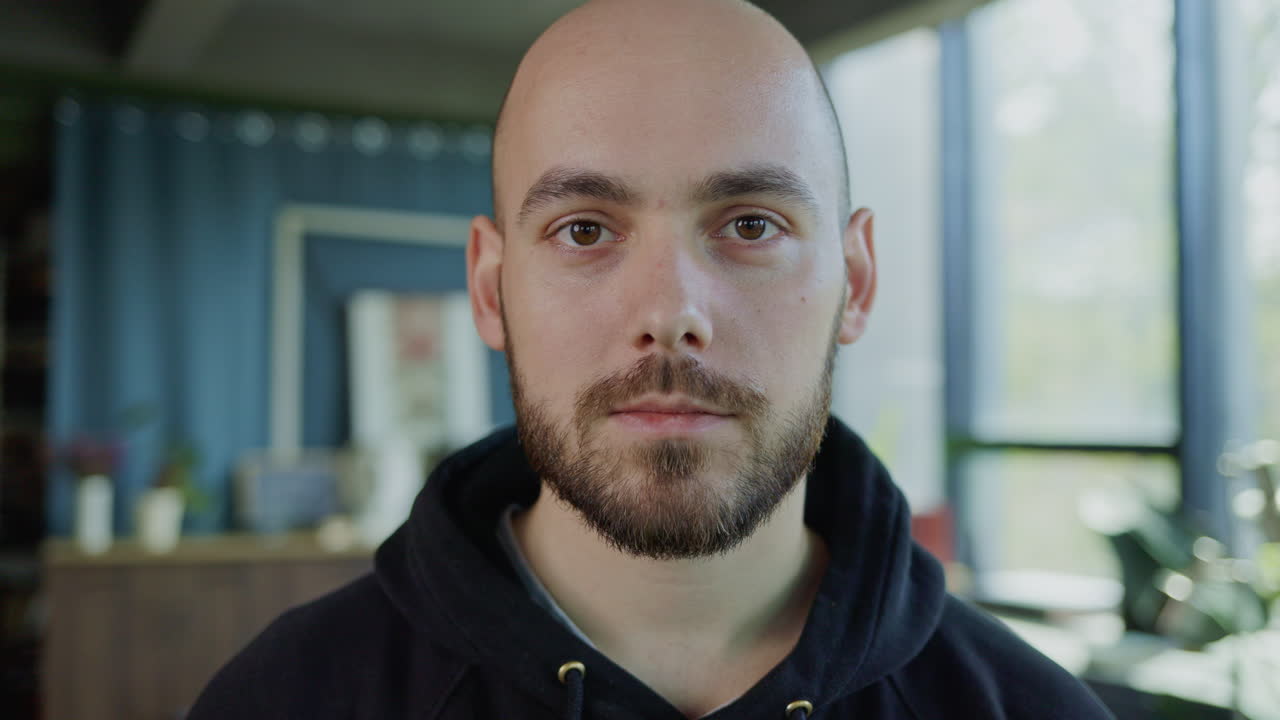 Portrait of a Bald Man with a Beard
