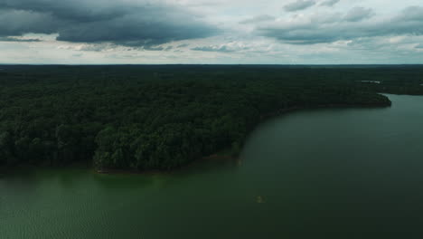 Landschaft-Aus-Dichtem-Dickicht-Im-Morgengrauen-Im-Long-Hunter-State-Park,-Tennessee,-Vereinigte-Staaten