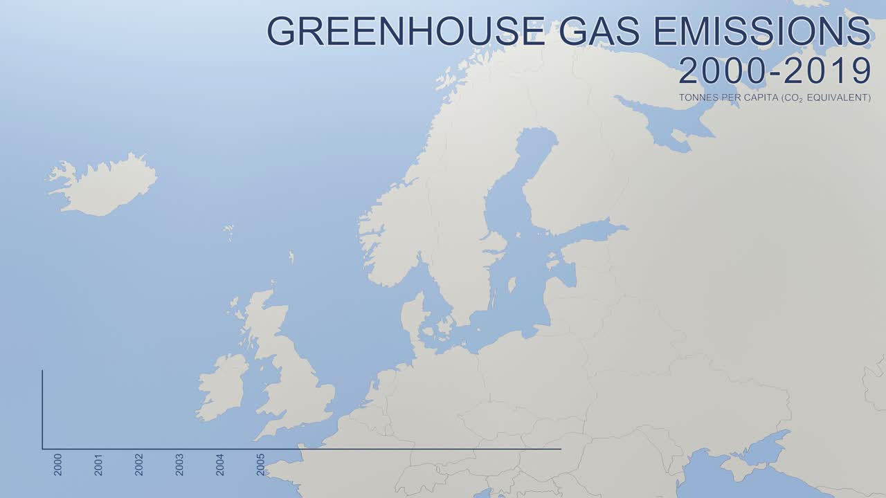 2000년부터 2019년까지 스웨덴의 온실가스 배출량 (인당 톤)