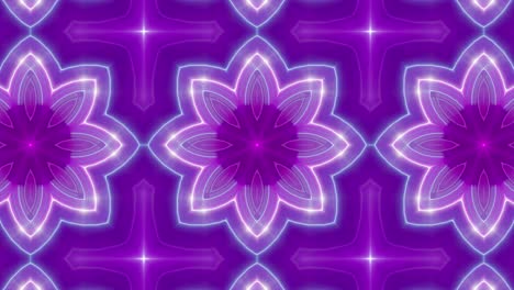 el patrón de flores del caleidoscopio parpadeante luz de color neón