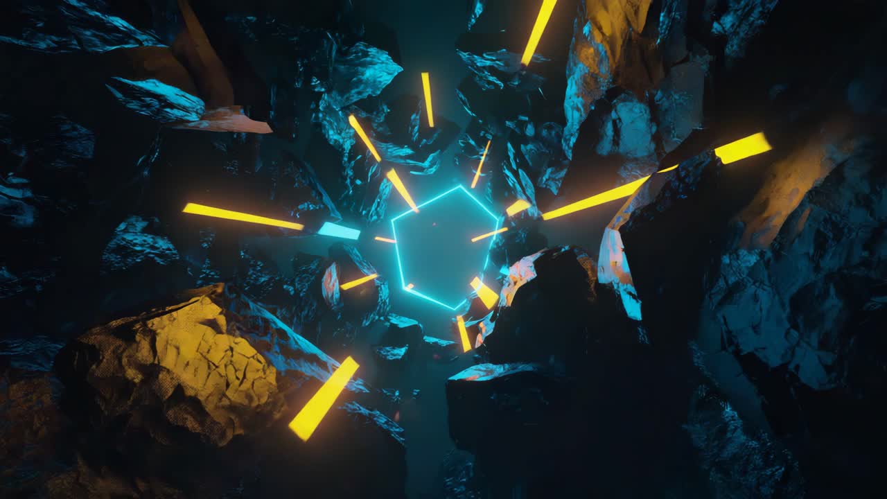 túnel de neón abstracto