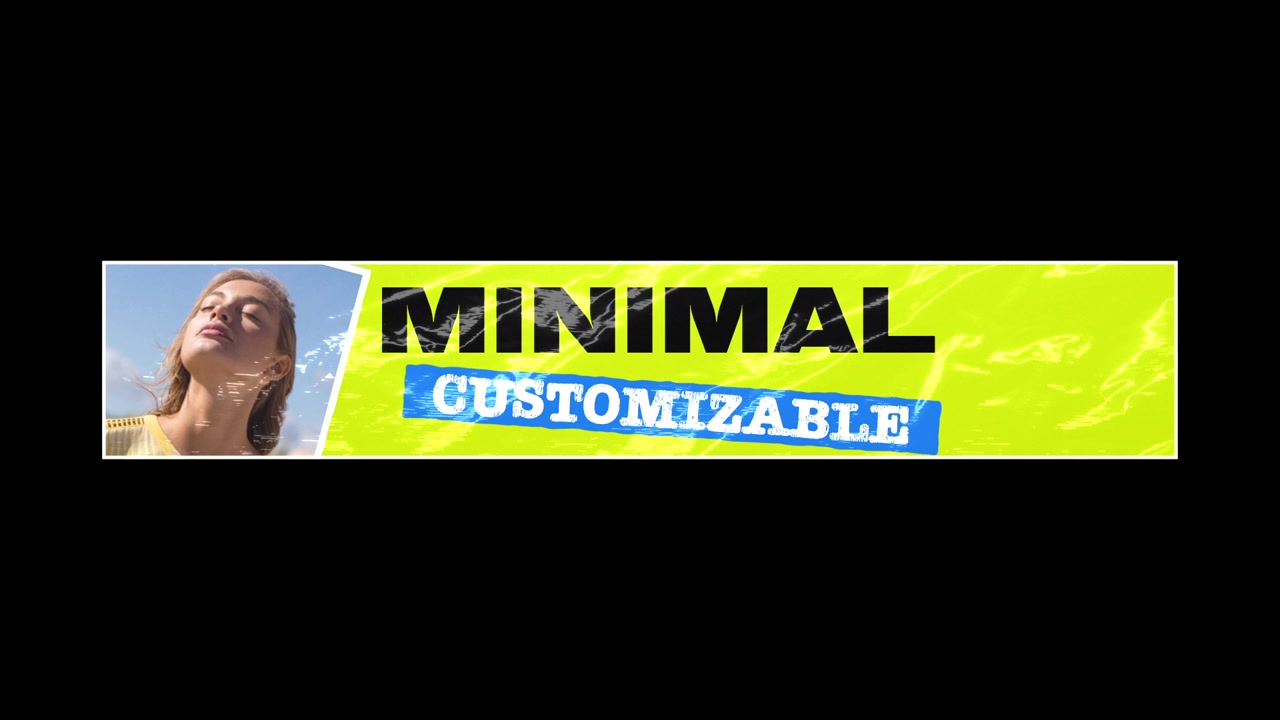 Minimalistische promotionele banner motion graphics sjabloon