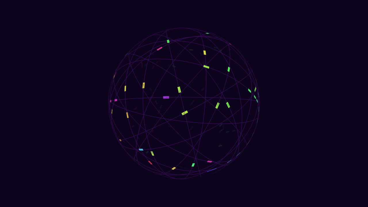 Interconnected lines and dots in a complex network pattern