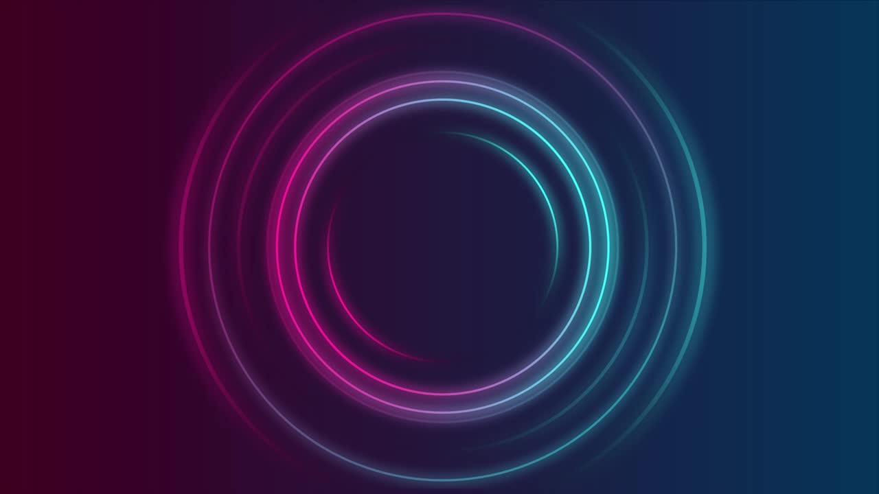 abstract futurista círculos de neón animación. fondo de movimiento bucle sin costuras. 4k