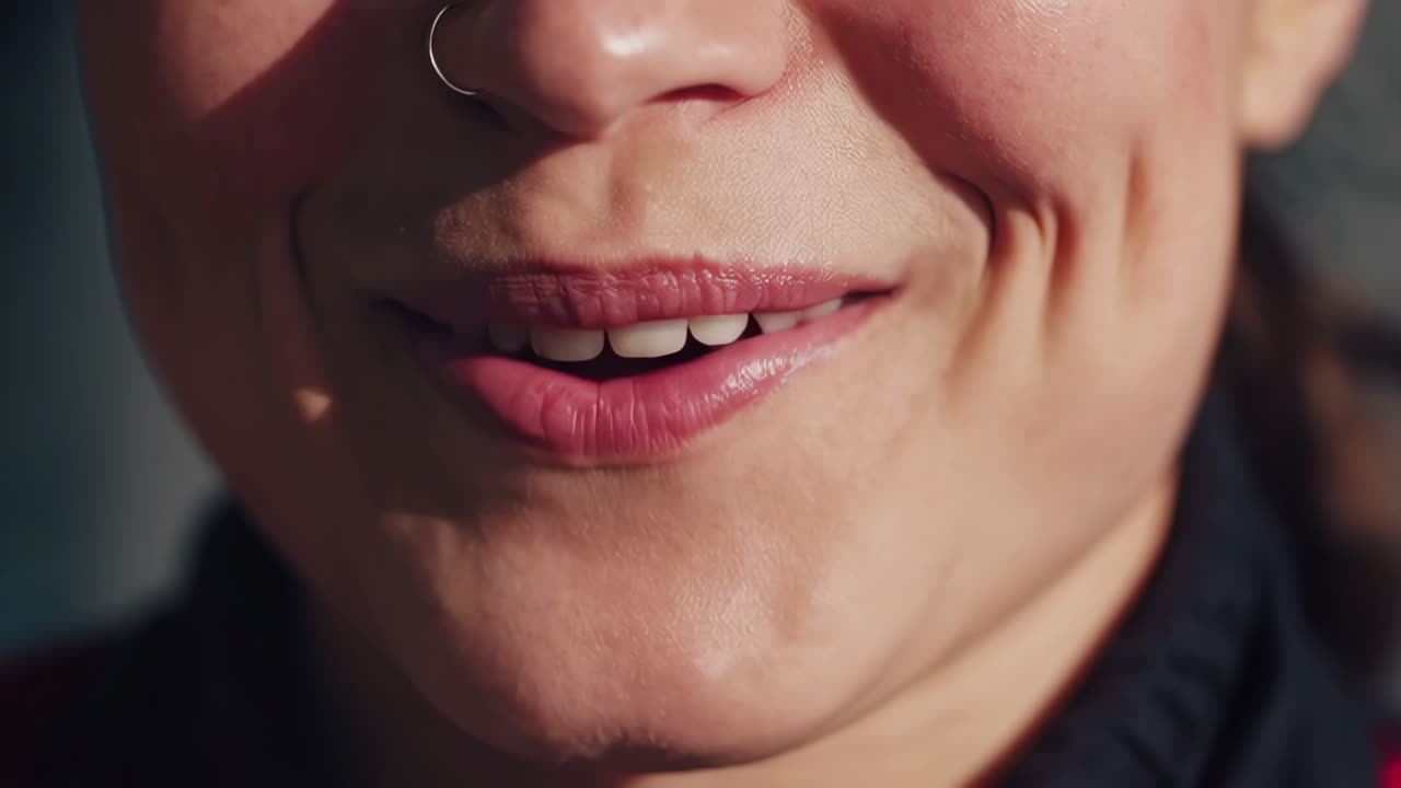 primer plano de una mujer sonriendo