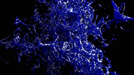 salpicaduras de líquido azules