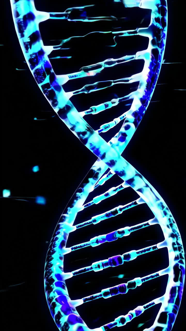 glowing dna doble hélice