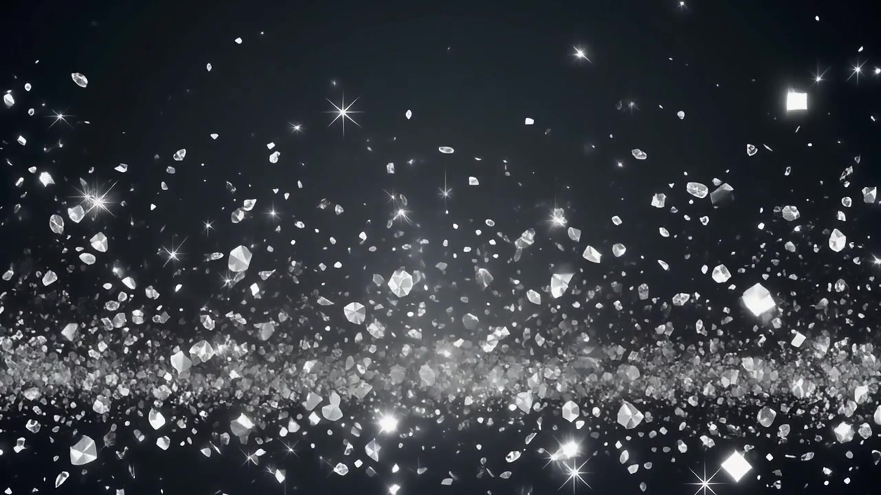 Fundo Abstrato de Partículas de Prata Flutuantes e Luz Cintilante