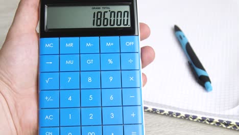 cálculo con una calculadora
