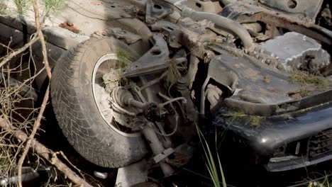 car crash accident on street, damaged automobile after collision