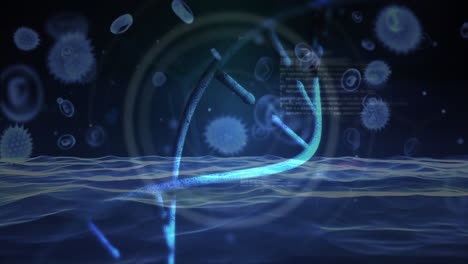 digital illustration of helix diagram of dna