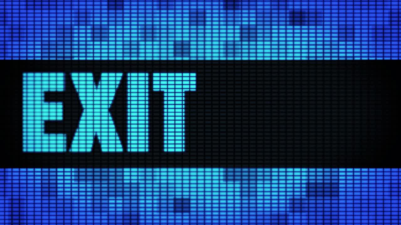 Exit Sign on Digital Display