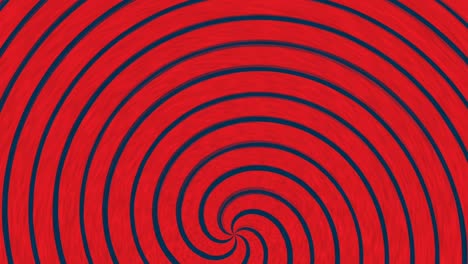 animated black hypnotic spiral on the red background