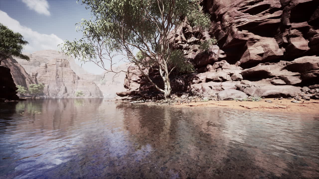 río de montaña y coloridas montañas de colorado