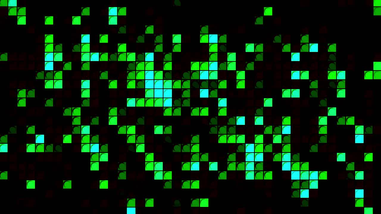Abstract Green and Blue Pixel Pattern Background