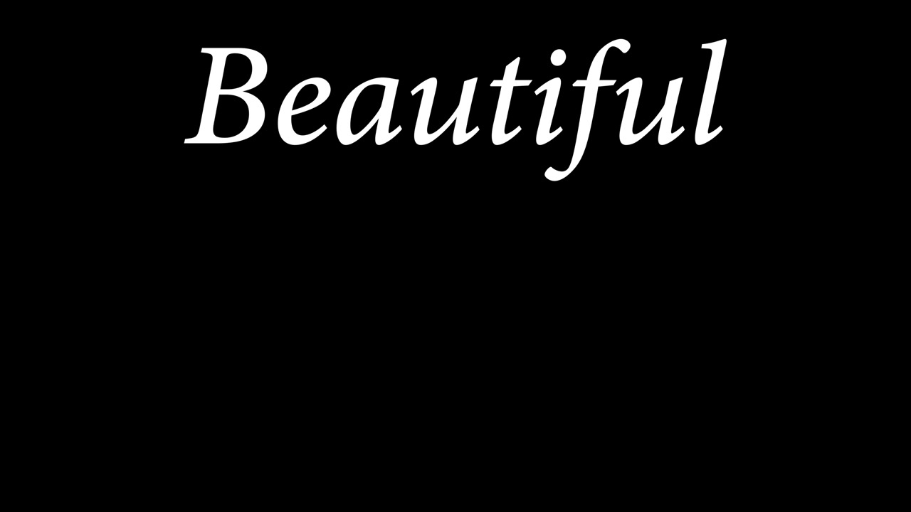 Beautiful text animation message motion graphics