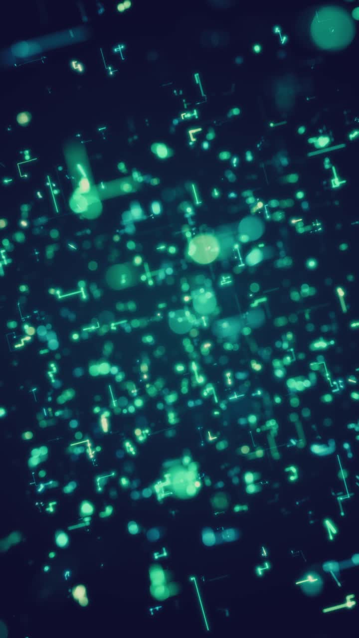 tecnología abstracta concepto de fondo de big data. movimiento del flujo de datos digitales. video en bucle vertical