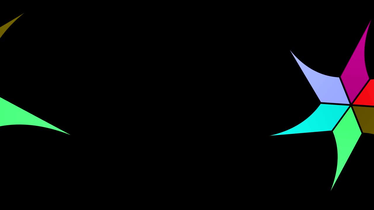 animación de video en un fondo negro mínimo en 4k, en formato de video 16:9