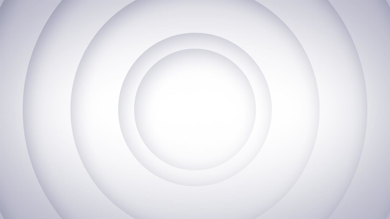 Minimal Animated Fashion Style Circle. Bright Contemporary Art Vj Background Loop Able. Flat Vivid Template for Background. White Waving Ring illustrated in Moving Circle. Clear Monochrome Background