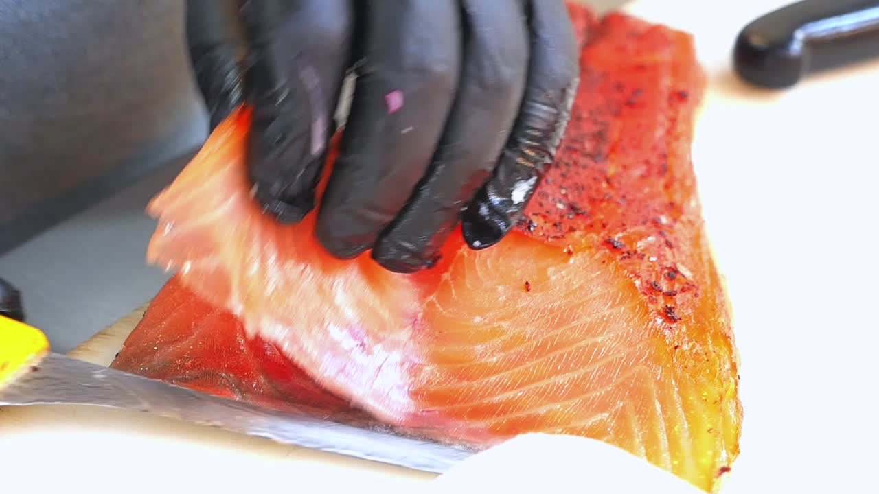 preparación del salmón