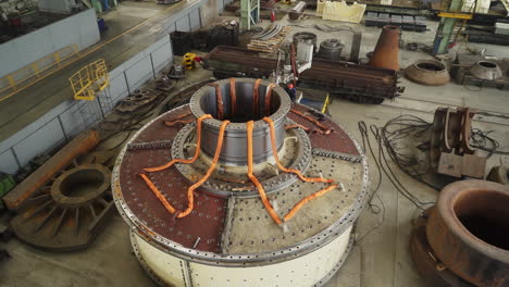 industrial grinder maintenance in a factory