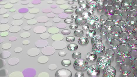 diamond bubbles inflate and burst on the mottled surface. white purple color. waves. 3d animation of seamless loop