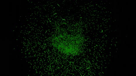 hermosas partículas - verde -gráficos