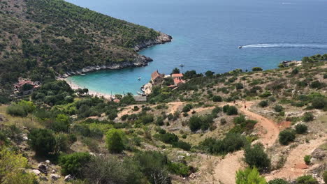 shot of the dubovica cove on the island of hvar