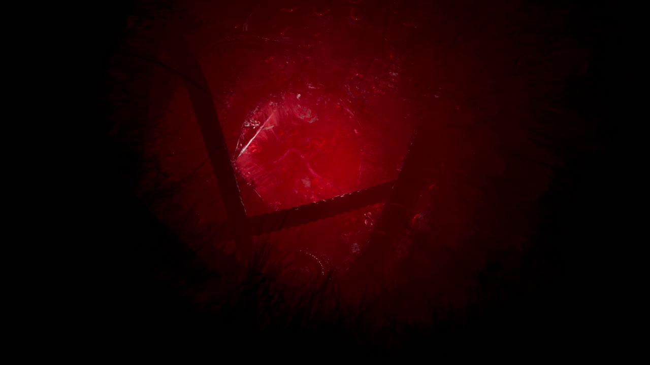 A Glowing Red Gem in the Dark