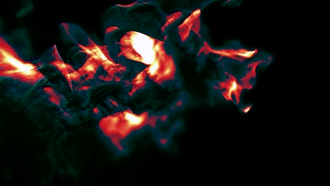 las burbujas de lava, la animación de partículas abstractas, el bucle