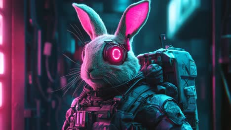 Cyberpunk Rabbit Soldier