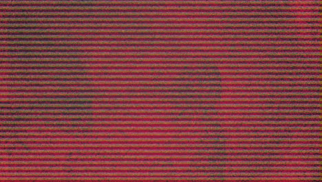 efecto estático de la televisión contra un fondo rojo texturizado