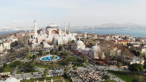 aerial view on sultanahmet square, hagia sofia, fc01