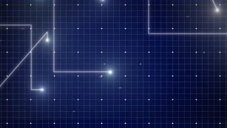 animation of glowing lines processing on grid
