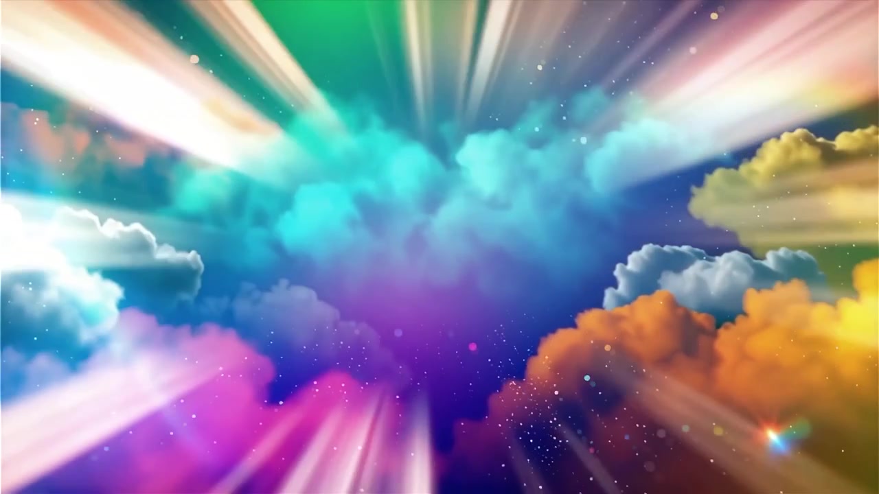 Fundo Cristão de Adoração com Luz Celestial