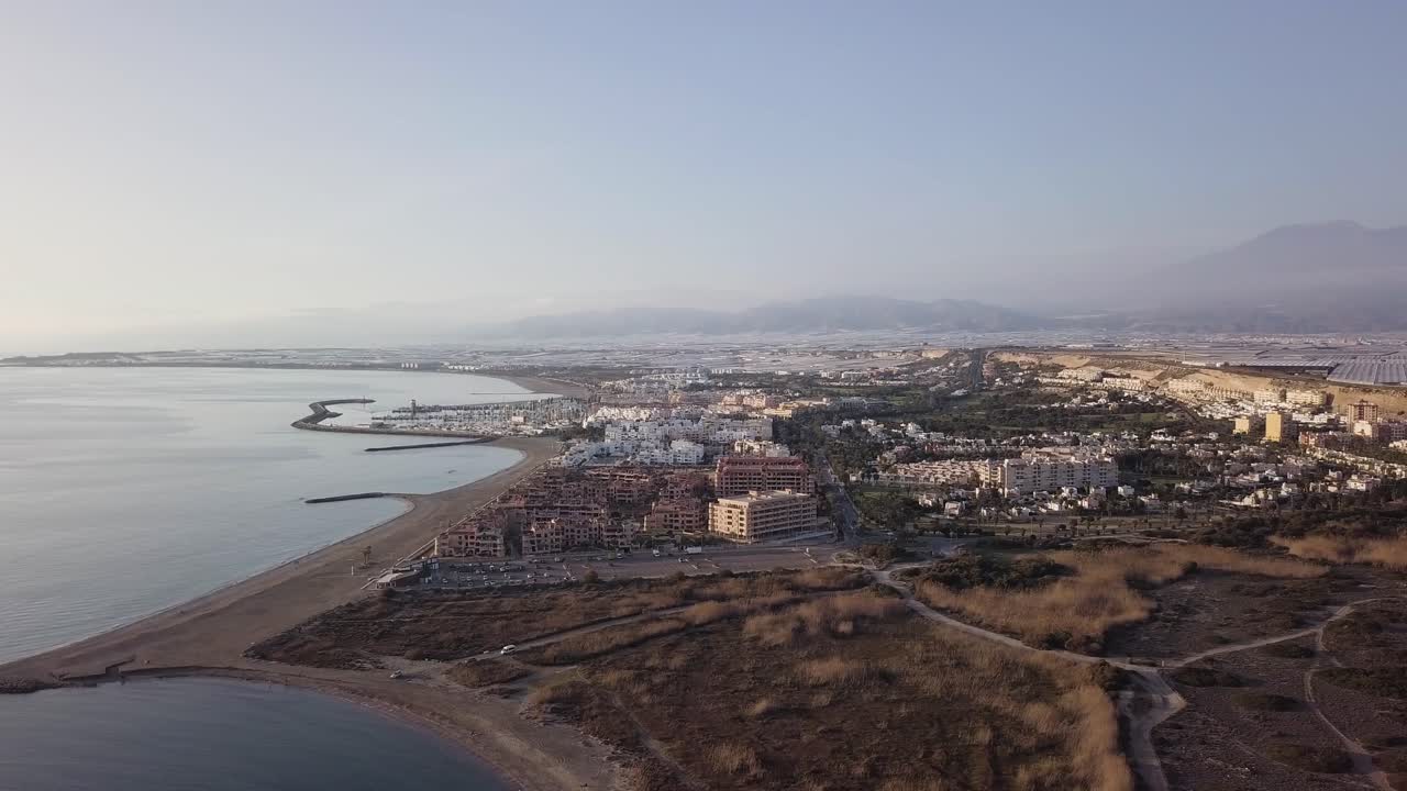 Almerimar, Almeria, Spain. aerial view. High angle