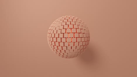 Dynamic Geometric Shape. 3D Animation.